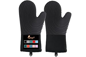 Heat Resistant Silicone Oven Mitt Set