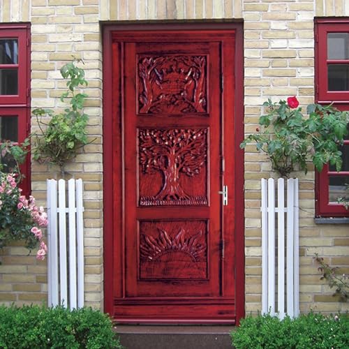 türtapete günstig 40x120cm(15.74 inches * 47.24 inches) Rote Holztür 3D Türsticker Selbstklebend Tapete Wasserdichtes Abnehmbare Wohnzimmer Wandtattoos Vinyl Wandbild Wohnkultur türtapete günstig 40x120cm(15.74 inches * 47.24 inches) Rote Holztür 3D Türsticker Selbstklebend Tapete Wasserdichtes Abnehmbare Wohnzimmer Wandtattoos Vinyl Wandbild Wohnkultur