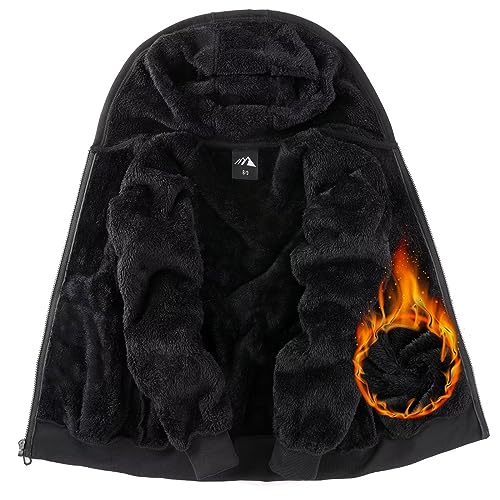 OHSNMAKSL Boys Fleece Jacket Kids Winter coat Girls Sherpa Lined Zip Up Hoodie Warm Sweatshirt School Hooded Outerwear2