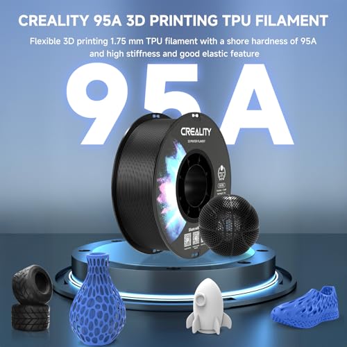 Image of Official Creality TPU Filament 1.75mm 1KG, Flexible 3D Printer Filament, 95A Shore High Hardness & Resilience, Dimensional Accuracy + /- 0.03 mm for Most FDM 3D Printers
