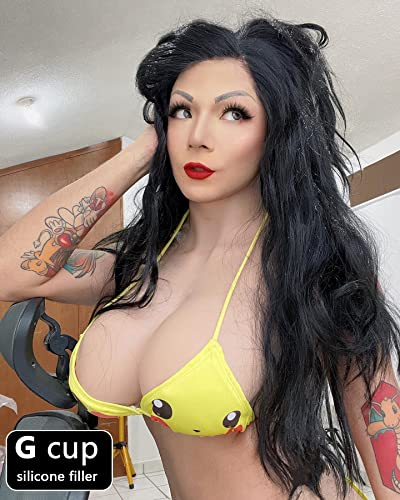 Kiepowty Silicone Breast Forms Breastplates Fake Breasts For Crossdressers B-C-D-E-G-H Cup Silicone Filled Breast Plate For Drag Queen thumb #2