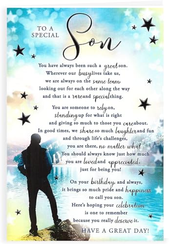 To A Special Son Birthday Card - Size 6 X 9
