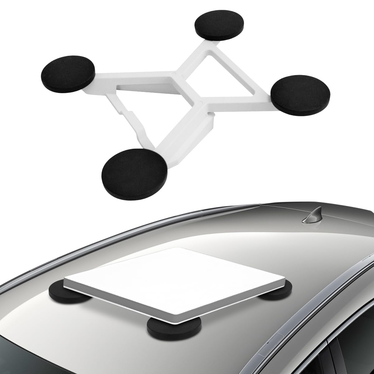 Montaje para Techo de Coche Compatible con Starlink Mini | Kit de Montaje Magnético, Juego de Montaje con Paté de Silicona y Sello de Silicona, para Caravanas, Furgonetas