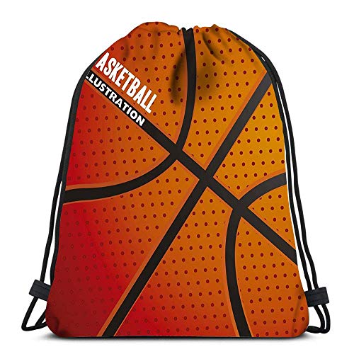 Lmtt Mochilas con cordón Baloncesto Patrón de Pelota de Viaje Totalizador Escolar