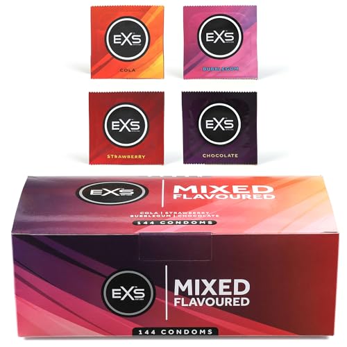 Préservatifs fins EXS en latex premium boîte de 144 certifiés PETA pour une sécurité maximale