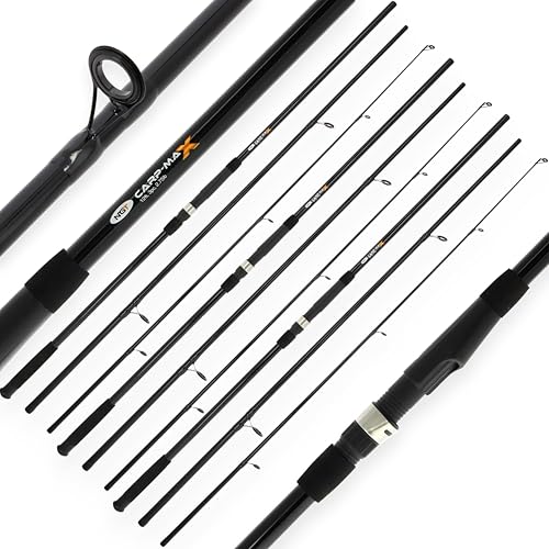 3 x NGT Carp Max 12ft 3pc Carp Rod 2.75lb Test Curve Fishing Tackle Black