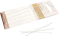 Vista 1 de The Beadsmith Basic Elements - Agujas de alambre trenzado – 4 piezas de varios tamaños – Agujas flexibles para cuentas – Ojo plegable redondo grande