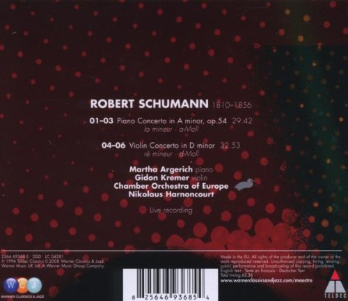 Nikolaus Harnoncourt - Schumann: Piano & Violin Concertos [CD]