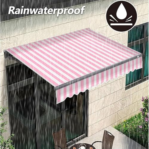 Tissu d'auvent rétractable 450 x 300 extérieur pour store banne rose