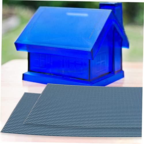 CORHAD 6 Sheets mini roof tile DIY architecture roof tiles dollhouse shingles dollhouse roof tiles miniature dollhouse accessories fake tiles model flooring toy props PVC ceramic tile