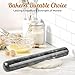 Flexzion Dowel Rolling Pin, 11-inch Black Marble with Wooden Holder Base Stand, Marble Rolling Pin for Baking Pastry Pizza Dough Roller Fondant Cookie Pie Crust Pasta Bakery Roller Pin