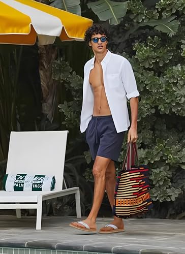 ONCAI Men's Rubber Flip Flops Trendy Summer Beach Pool Shower Sandals with Yoga Mat Non-slip Outdoor Cushion Soles2