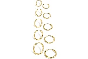 DreamFox Gold Hoop Earrings: Tiny Hinged Huggie Set
