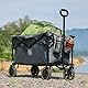 TIMBER RIDGE Bollerwagen Faltbar 200L mit Getränkehalter Verstellbarem Griff, Gartenwagen für Alle Gelände, Draussen Camping Einkaufen, 100kg Belastbarkeit