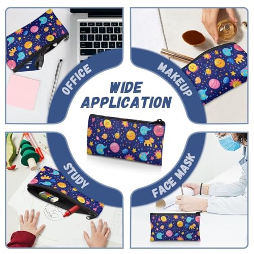 Image of Space Pencil Case for Boys Large Capacity Pencil Box for Crayon Scissors Lightweight Pen Holder Kindergarten Toddlers Cartoon Stationery Pouch