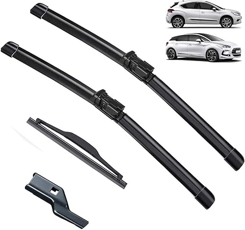 Juego de limpiaparabrisas delantero y trasero compatible con Citroen DS4 DS5 2010-2020 parabrisas ventana 30, 26, 7 pulgadas