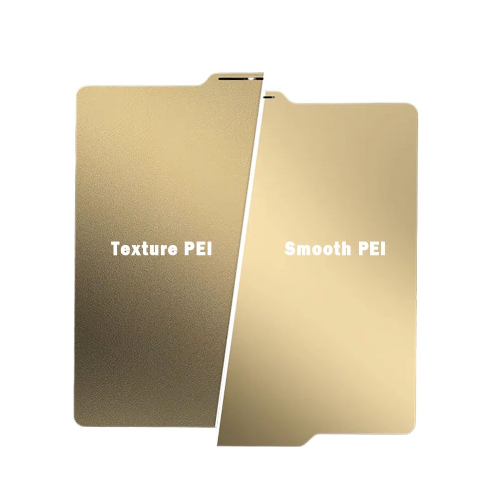 Bambu Lab PEI Sheet, 257 x 257mm, Double-Sided for X1/X1C/P1P/P1S/A1 3D Printers, PEI+PEI/PEI+PEO/PEI+PET Build Plate (Smooth PEI+Texture PEI)