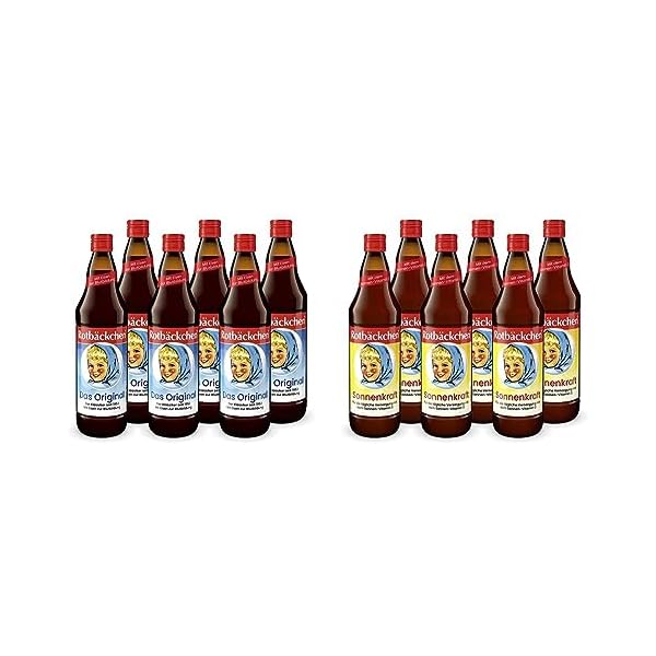 ROTBÄCKCHEN Das Original 6er Pack (6 x 700 ml). Saft aus 99% Mehrfruchtsaft, 1% Honig und Eisen
