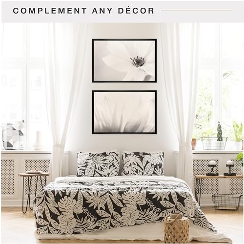 Image of MCS Foundation 16x24 Poster Frame Traditional Black, Vertical & Horizontal Wall Hanging Large Picture Frame for Photos, Posters & Art Prints (2-Pack)
