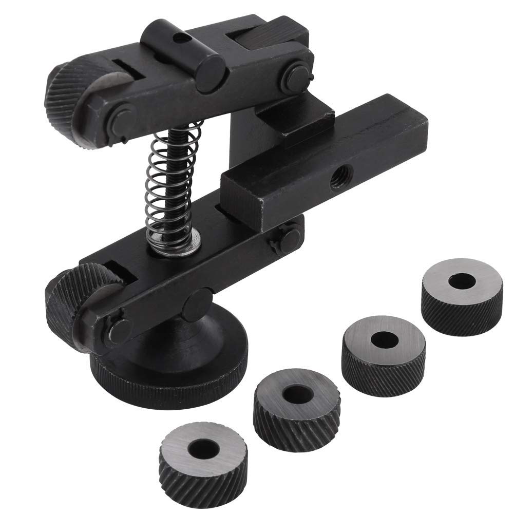 Knurling Wheel Tool 1 pcs Knurling Knurler Tool Holder Steel Diagonal Wheel Linear Knurl Tool Lathe Adjustable Shank with Wheel