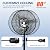BILT HARD 24" Outdoor Pedestal Oscillating Misting Fan, 3-Speed High-Velocity Patio Misting Fans for Outside, Waterproof Tilting Fan with Mists for Outdoor Cooling, UL Listed
