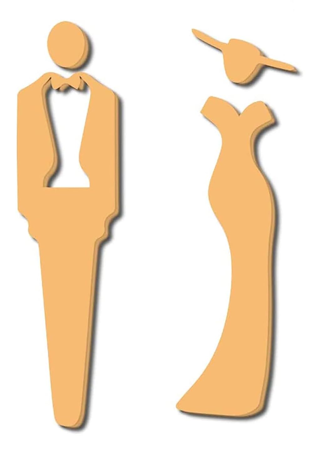 Toilet Signs Self Adhesive for Ladies and Gentlemen, Restroom Toilet Symbol Men's and Women's Signage Washroom Door Signs for Home, Hotel, Office, Store, Parking, Restaurant