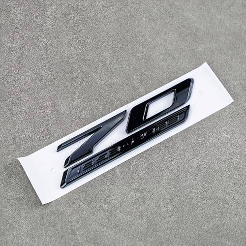 Image of 2Pc 70th Anniversary Side Emblems Car Fender 3D Badge Sticker Replacement for 2020-2024 C8 Corvette Genuine 70th (All Black)