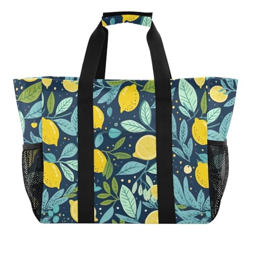 Lemons Leaves Foldable Travel Duffel Bag for Men Women Waterproof Weekender Overnight Carry On Tote Bag with Comfortable Handle Personal Item Travel Bag for Airplane Business Trips Sport Hospital2
