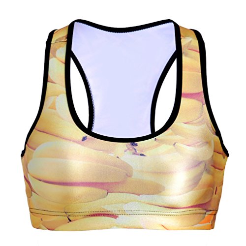 Image of Sister Amy Women's Aerobics Gym Dance Yoga Vest Printed Sports Bra Top Vest