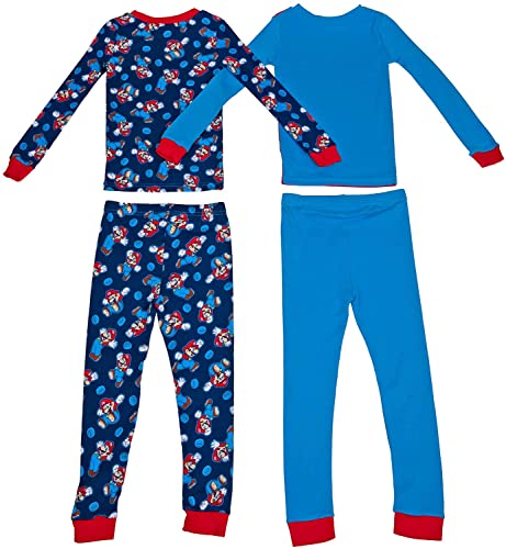 Nintendo Super Mario Character Youth 4-Piece Long Sleeve Pajama Set2