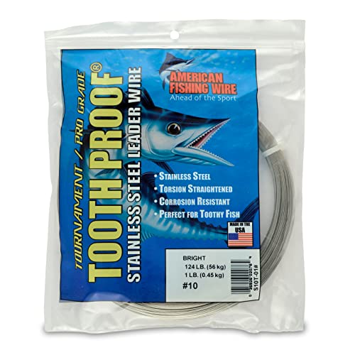 Image of American Fishing Wire Tooth Proof Stainless Steel Single Strand Leader Wire