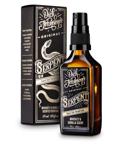 Dick Johnson Eau de Parfum Herren 50 ml Parfüm Männer mit Whiskey Vanille-Duft Signature Serpent Herrenduft intensiv maskulin Parfum Geschenk für Männer Eau de Parfum Made in Finnland