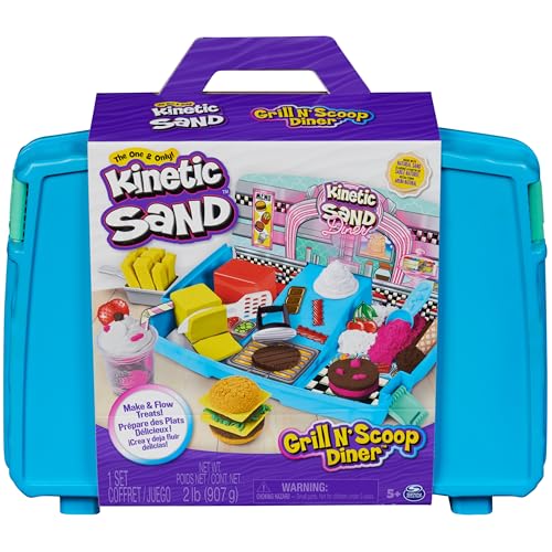 Kinetic Sand Hamburguesas y Helados Bar, Multicolor, M (Spin Master 6068028)