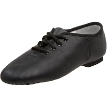 Black Lace-Up Jazz Shoes Girls - Leather Ballet Shoes with Cotton Lining   Split Sole for Dance, Gymnastics & Theatre