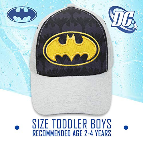 DC Comics Boys Baseball Cap, Batman Adjustable Toddler Hat, Ages 2-4 Or Boy Hats For Kids Ages 4-74
