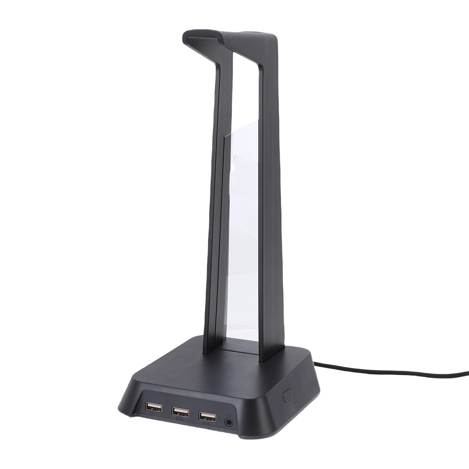 Supporto per Cuffie da Gioco Illuminazione RGB Porta USB Supporto per Cuffie Multifunzionale da Scrivania per i Giocatori (BLACK)
