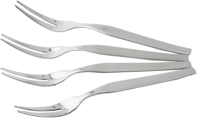 Weis Serving Forks Set 4 Pieces, Stainless Steel, Silver, 13.5 x 1 x 2 cm