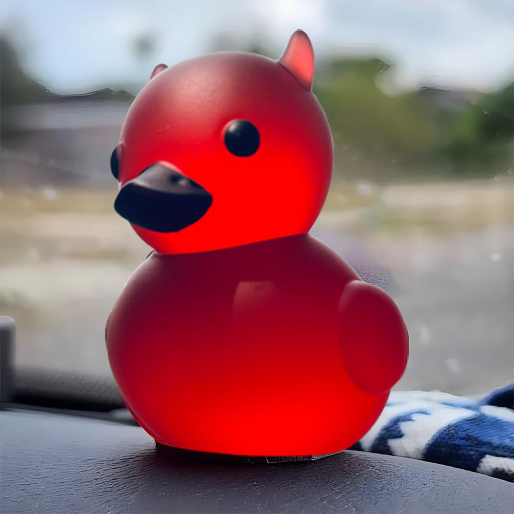 Lil' Devil Ducky, Dark Satanic Duck Gothic Gifts, Halloween Lil' Devil Ducky Desktop Decor, Car Decoration, Dashboard Duck Decoration