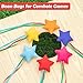 ZEBNYYA 12PCS Star Bean Bags Toss for Kids, Nylon Cornhole Bean Bags for Tossing with 1 Carry Bag, Colorful Bean Bag with Ribbons for Cornhole Toss Game Set, Party, Carnival Game, Outdoor Toy Supplies