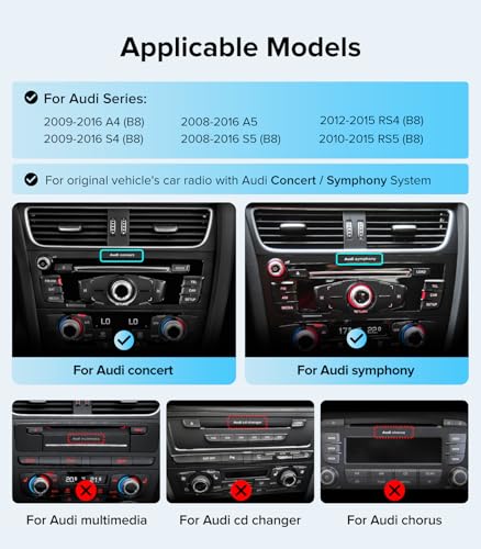 ApexNav 10.25"CarPlay Radio for Audi A4 A5 B8 (09-16) Concert/Symphony ONLY - image 2