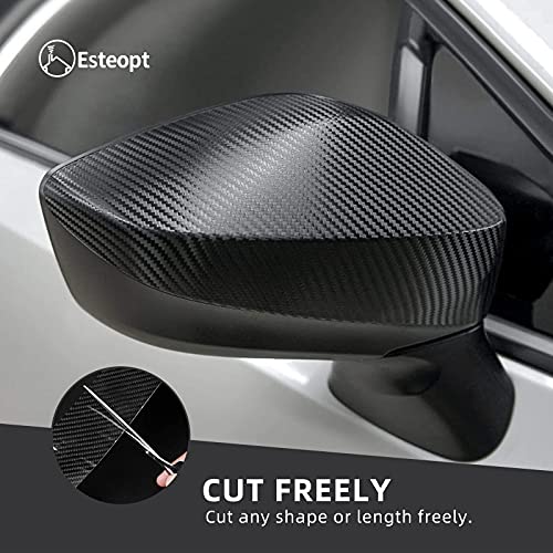 Carbon Folie, einstiegsleisten kohlefaser Aufkleber,5cm*10m Carbon Fiber Folie,6D Autofolie schwarz Selbstklebend Schutz,Lackschutzfolie Schutzfolie für Auto