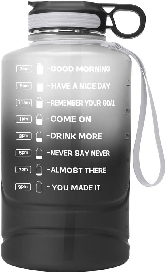 Large Capacity Sports Plastic Water Bottle Outdoor 2.2L Gym Portable Cup