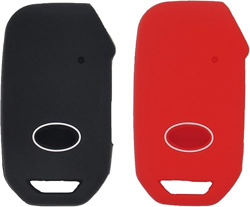 LemSa 2 fundas de goma de silicona para llavero con control remoto sin llave para KIA 2021 2020 2019 Telluride Seltos Soul Forte GT EX Sportage