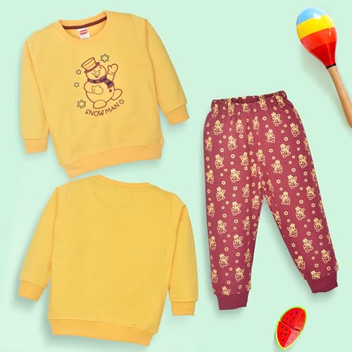 Image of LuvLap Baby Boys Full Sleeve Sweatshirt & Pyjama Sets, Pack of 2