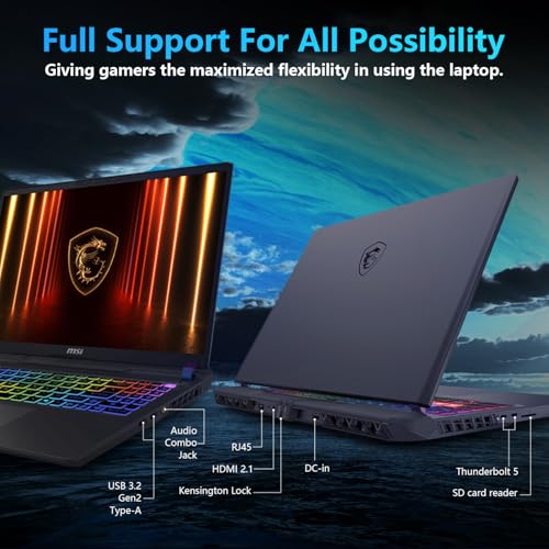 Image of msi Vector 16 inch HX RTX 5080 QHD+ 240Hz Intel Ultra 9 275HX AI Gaming Laptop