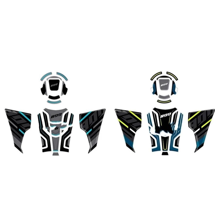 Accessoires moto 800 MT kit tapis traction et autocollant de réservoir