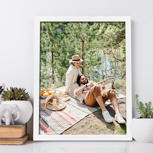 Image of upsimples 11x14 Picture Frame, Wall Gallery Photo Frames with Engineered Wood, White 1 Pack
