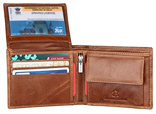 Image of WildHorn Tan & Black Leather Men's Wallet (699710)