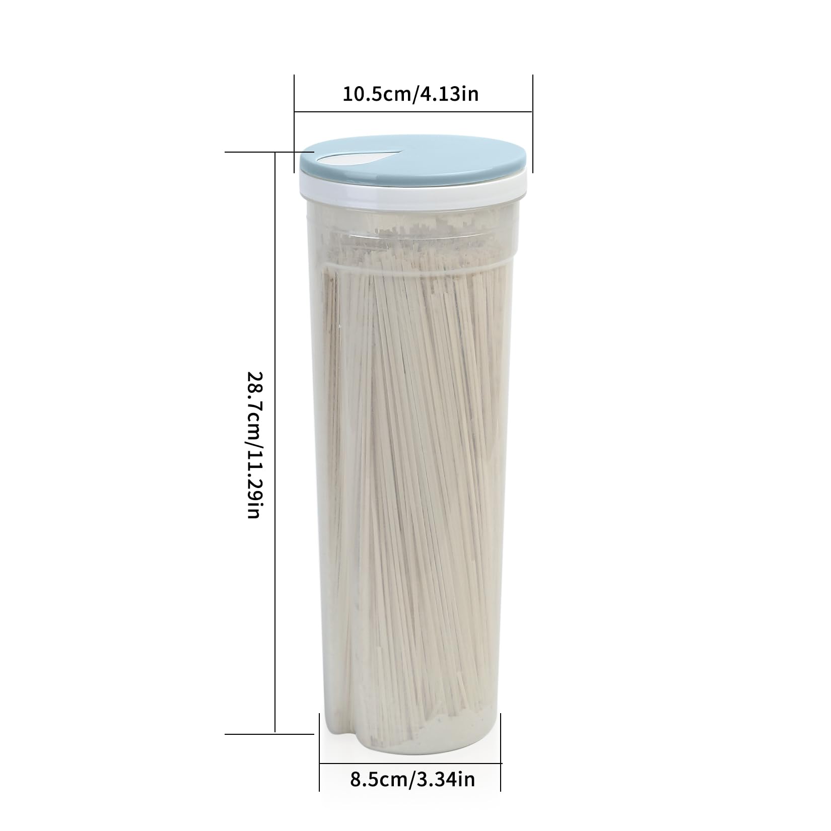 1 x Spaghetti Aufbewahrungsbox, Nudel Aufbewahrungsbehälter, Müsli Aufbewahrung, Pasta Vorratsdosen Luftdicht für Spaghetti Dose, Snacks Nudelbox Mehlbehälter Nudeln Getreidebehälter Körnerbehälter