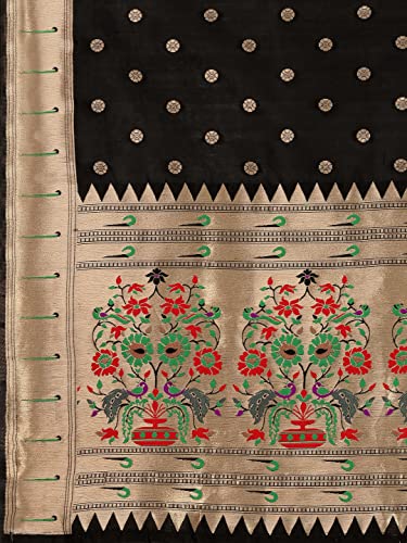Image of DEVANGI Women's Woven Banarasi Silk Dupatta /Chunni For Women, Floral Print 1 Meter Wide and 2.3 Meter Length Printed Designer Dupatta /Chunni For Girls